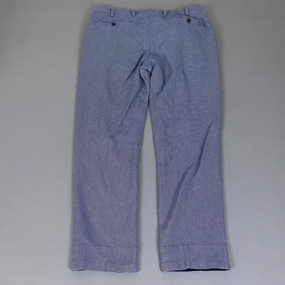 Suitsupply Dress Pants Men's Size 34 Brescia Blue White Micro Dot Cotton